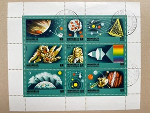 Mongolia 1977 Space Sir Issac Newton Stamp Block Great Condition, Stamped - Picture 1 of 6