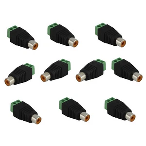 10x Phono RCA Female AV Screw Terminal Solderless Audio Video Connector Speaker - Picture 1 of 12
