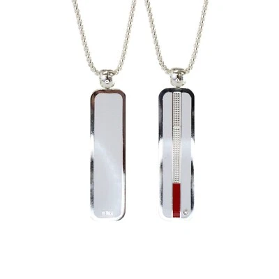 Collar colgante de plata fina y cadena blanca Foto 1 de 4