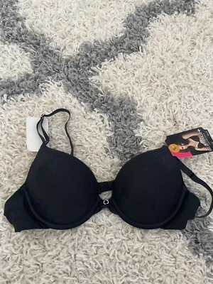 LILY OF FRANCE French & Flirty Push-In Underwire Black Bra Size 34A - Image 1 of 3