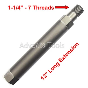 12” Core Drill Bit Extension 1-1/4” - 7 Male to 1-1/4” - 7 Female - Picture 1 of 6