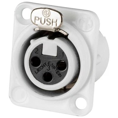 Neutrik NC3FD-LX-WT weiß 3 PIN Buchse XLR Gehäuse Stecker D Typ