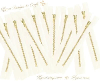 3 5 10 pcs Metal Teeth Closed End Zippers - 7", 8", 9", 10" inch zipper, Gauge 3 - Image 1 of 2