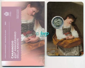 +++ SAN MARINO 2 EURO € Gedenkmünze 2021 450. Geburtstag Caravaggio - rar +++ - Bild 1 von 3