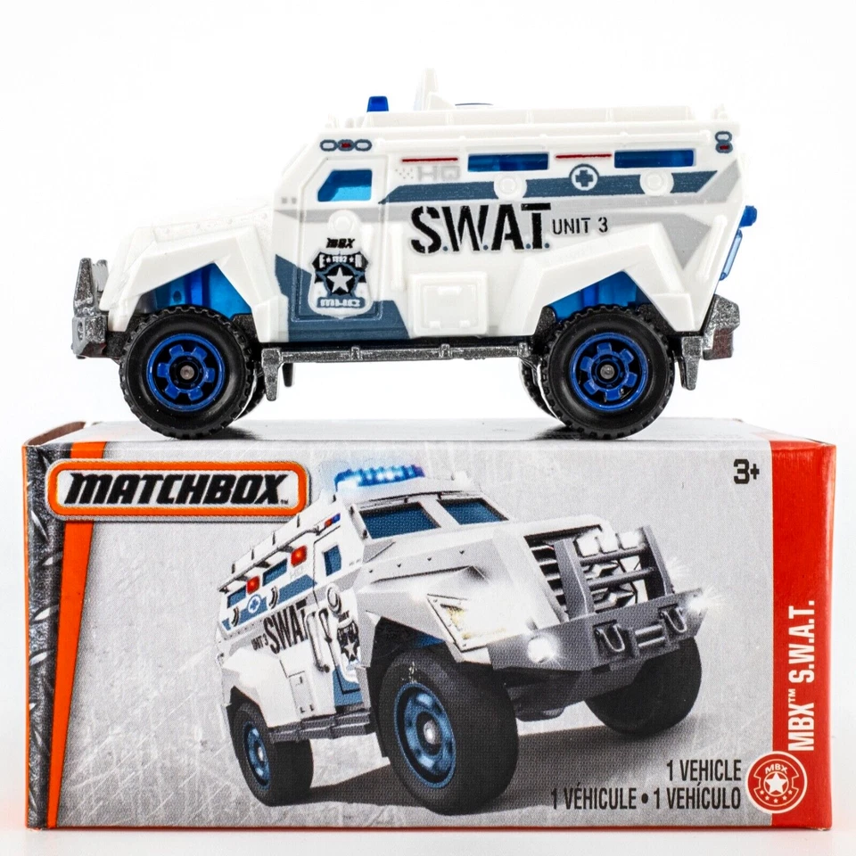 2017 Matchbox Power Grabs #69 MBX S.W.A.T. WHITE | S.W.A.T. UNIT 3 | FSB - Image 1 of 1