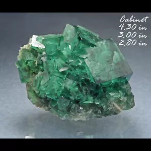 FLUORITE VERDE MADAGASCAR MINERALI CRISTALLI GEMMA-SOTTILE - Foto 1 di 5