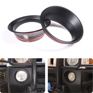 For Hummer H3 2005-2009 Front Fog Lamp Decorative Frame ABS Matt Black - Imagen 1 de 11