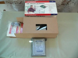 U.S.ROBOTICS INTERNET CALL MODEM V.90 WESTERN DIGITAL & CAVIAR BLUE HARDRIVE NIP - Picture 1 of 6