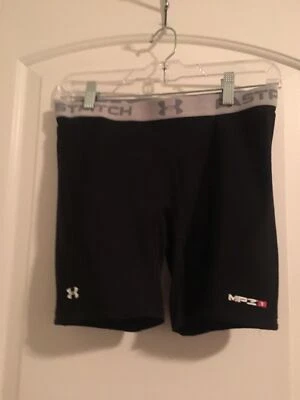 Under Armour Heat Gear Fastpitch Softball Black Compression Shorts Women L - Image 1 of 4