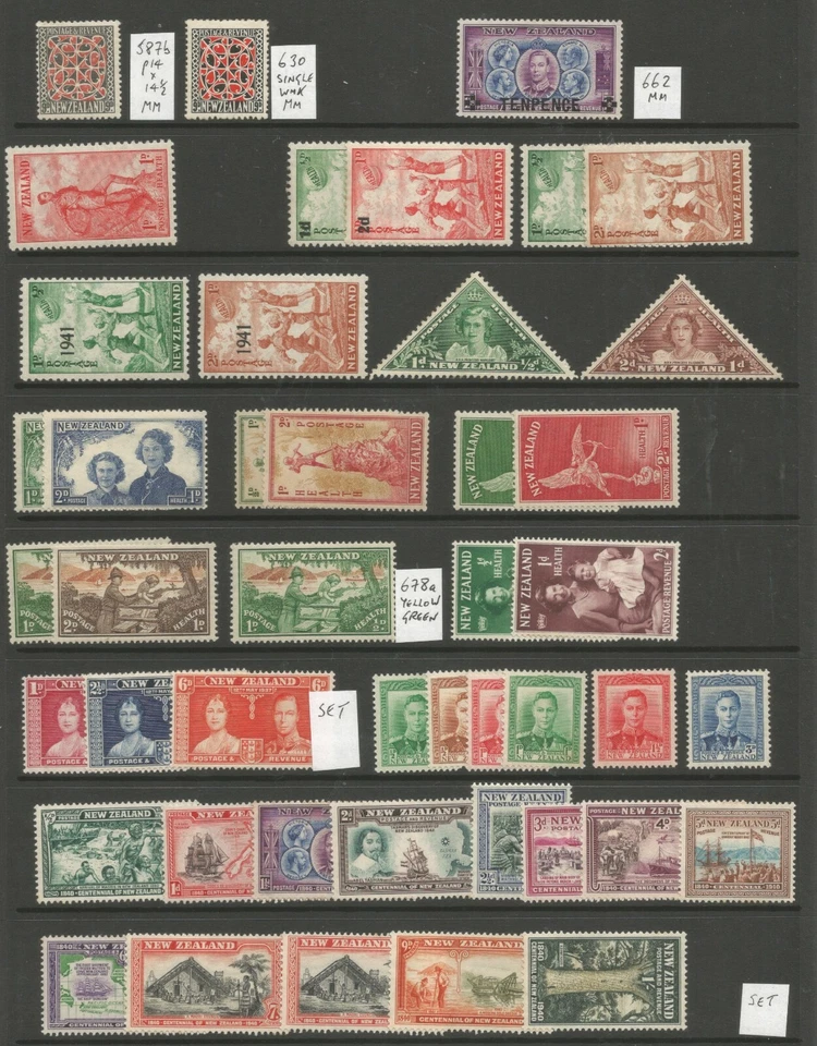 NEW ZEALAND fine mint selection of 45 GVI stamps inc Centenary set cat £265 - Image 1 of 1