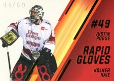 2020-21 LED Rapid Gloves PARALLEL #RG-07 Justin Pogge Cologne Sharks 44/60