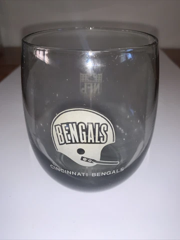 Vintage NFL Cincinnati Bengals Smoke Glass Tumbler Cover