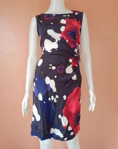 DIANE VON FURSTENBERG FLORAL PRINT SLEEVELESS TIE-WAIST DRESS SIZE 6 - Picture 1 of 7