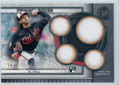 2023 Topps Museum Collection DL Hall Game Used Relic /99 Orioles #SPPPQR-DH - Image 1 of 2