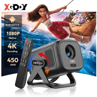 XGODY 4K Beamer FHD Smart Android Mini Projektor WIFI BT5.4 Heimkino 25000Lumen - Bild 1 von 4