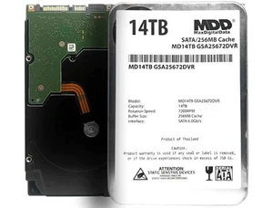 Disco duro interno MDD 14 TB 7200 RPM 256 MB de caché SATA 6,0 Gb/s 3,5 pulgadas para Sur... - Imagen 1 de 2