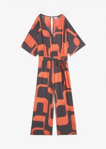 Jersey-Jumpsuit Gr. 48/50 Mandarine Schiefergrau Koralle Overall Einteiler Neu - Bild 1 von 1