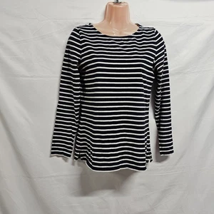 Boden Striped Top Blouse Women Size US6 Blue Cotton - Picture 1 of 13