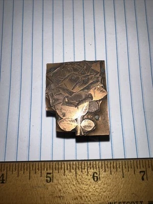 Print Block ( Beautiful Rose ) Nice Details! Copper Face￼ - Image 1 of 4