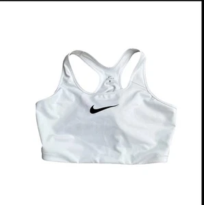 Nike NWT Bra Plus Size 2X Swoosh Support Non Padded White Sports Bra - Picture 1 of 3