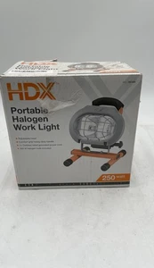 HDX 250W Portable Halogen Work Light Adjustable Head Job Site Utility Lamp - Picture 1 of 5