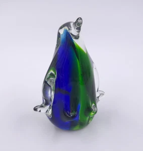 De Colección Pisapapeles Arte Verde Vidrio Pingüino Estatuilla Decoración Vidrio de Murano Multicolor - Imagen 1 de 4
