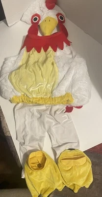 Halloween Bebé- Gallo Pollo Blanco 4 Piezas Hinchado Disfraz Sombrero Pies 9-18 Meses Foto 1 de 4