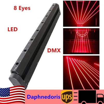 DJ laser Light 8 Eyes RedBeam Bar Moving Head Stage Lazer Lighting Disco Club - Image 1 of 4
