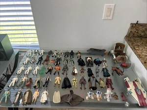 Vintage Konvolut 55 Star Wars Figuren 80er 90er + R2D2 Micro Machines Set & mehr - Bild 1 von 22