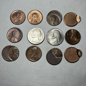 Lot Of 12 US Off Center/Broadstrike Error  80s 90s 2000Most Dated &Uncirculated - Picture 1 of 24