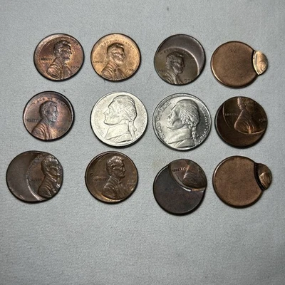 Lot Of 12 US Off Center/Broadstrike Error  80s 90s 2000Most Dated &Uncirculated - Image 1 of 4