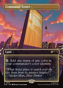 MTG Command Tower 1994 Rare Secret Lair Marvel's Spider-Man: Heroic Deeds - Picture 1 of 1