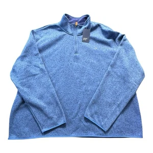 Crown & Ivy 1/4 Zip Fleece Sweater 3XL Big/Tall Blue - Picture 1 of 8