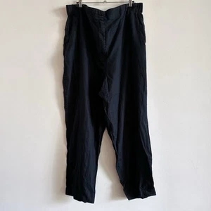 Sussan Black Linen Pants 20 Basic Simple Trousers - Picture 1 of 10