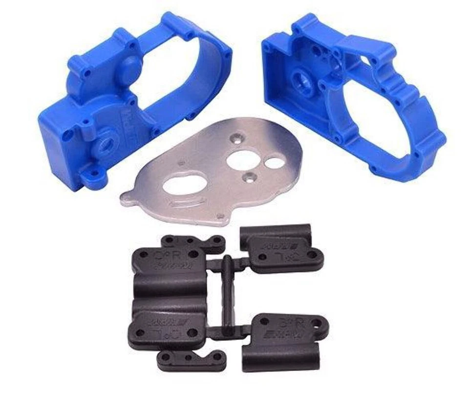 RPM Hybrid Gearbox Housing/Rear Mounts Bandit Rustler Stampede Slash Blue - Image 1 of 1