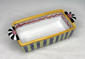 MacKenzie-Childs  Piccadilly Meatloaf Dish  Hand-Painted Ceramic - Picture 1 of 5