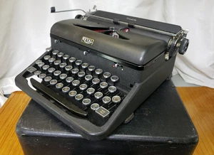 Vintage 1930s Royal Citadelle Portable Typewriter Black w/ Case 1935 Ultra Rare - Bild 1 von 11