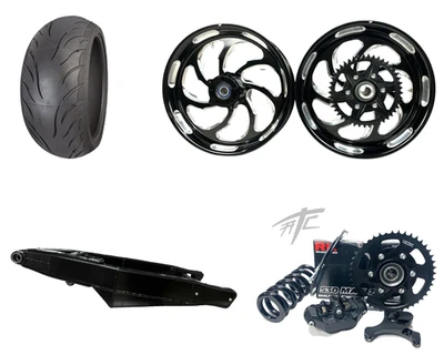 KIT NEUMÁTICO 240 FAT NEGRO CONTRASTE RUEDAS SAMURAI 2009-2016 SUZUKI GSXR 1000 Foto 1 de 2