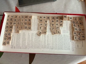 100 Genuine Scrabble Wood Letter Tiles Incomplete Set Crafts/Replacement - Picture 1 of 1