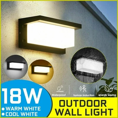 18W LED Wandleuchte Innen Außen Außenlampe Außenbeleuchtung Wand Alu Wasserdicht - Bild 1 von 4