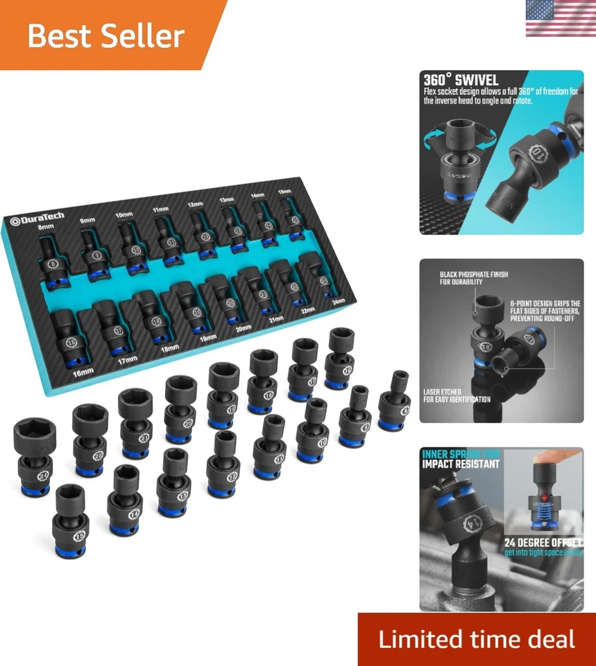 Impact Universal Joint Socket Set, 16-Pc Metric - Image 1 of 4