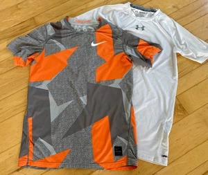 Under Armor And Nike Compression Shirts For Boys, Lot Of 2, Size Youth XL - Picture 1 of 9