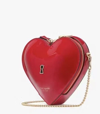 NWT Kate Spade Key to My Heart Patent 3D Mini Crossbody Red - Image 1 of 4