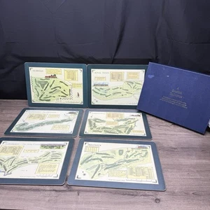 Golf Scottish Collection: 6 Table Mats Open Championship Courses of Scotland Box - Picture 1 of 10