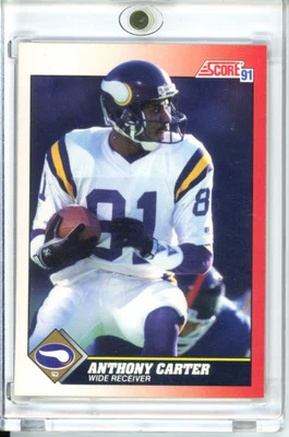 1991 Score #182 Anthony Carter - Image 1 of 2