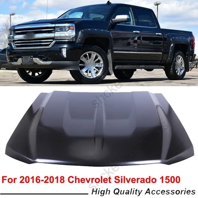 Hood Panel For 2016 2017 2018 Chevrolet Silverado 1500 2019 Silverado 1500 LD - Image 1 of 4