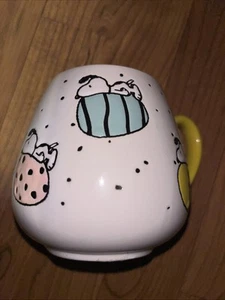 Coffee Mug. Snoopy With Colorful Easter Eggs And Dots. Yellow - Picture 1 of 5