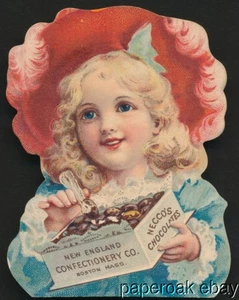 1903 Necco Cioccolatini dal New England Confectionery Co. Carta commerciale fustellata - Foto 1 di 2