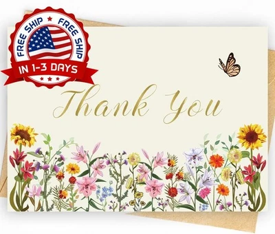 Tarjetas De Agradecimiento Con Sobres Tarjetas De notas, Para Profesor, Negocio. - Image 1 of 4