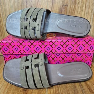 Tory Burch Damen Ines Cage Slide Wildleder-Pantolette ~ Wild Mushroom ~ Größe US 9 - Bild 1 von 5